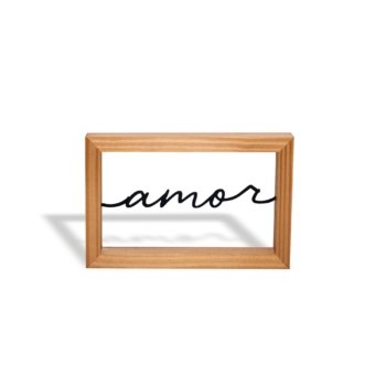 ESCULTURA COM MOLDURA AMOR