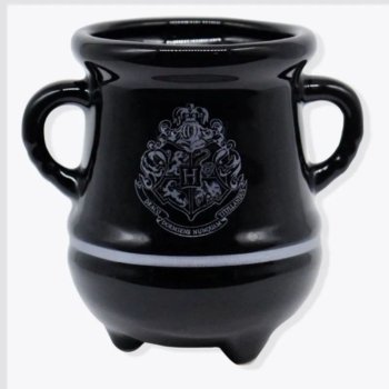 CANECA CALDEIRÃO PORÇÃO HARRY POTTER PRETA