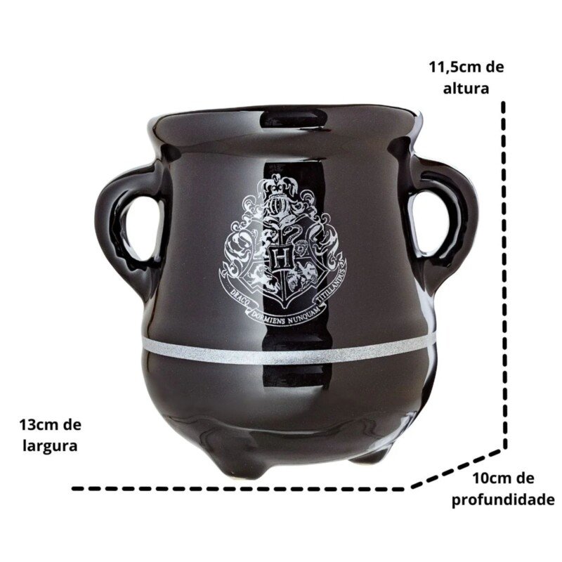 CANECA CALDEIRÃO PORÇÃO HARRY POTTER PRETA - Imagem 4