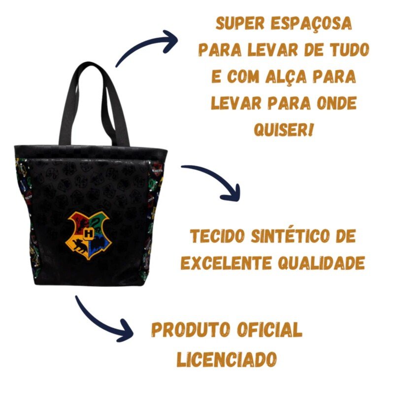 SHOPPING BAG HOGWARTS PATCH HARRY POTTER - Imagem 4