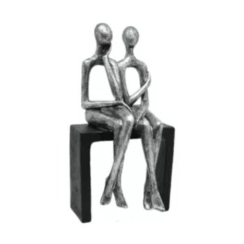 CASAL SENTADO PRATA