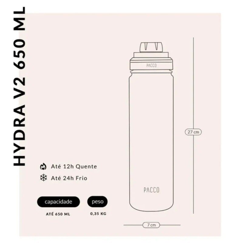 GARRAFA  PACCO HYDRA V2 650ML AZUL MARINHO - Imagem 6