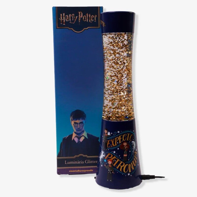 LUMINÁRIA GLITTER  HARRY POTTER HOGWARTS - Imagem 3
