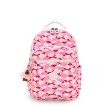 MOCHILA SEOUL ROSA DETALHE CAMUFLADO