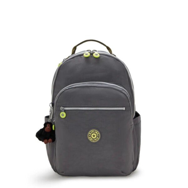 MOCHILA SEOUL GRAFITE DETALHE AMARELO
