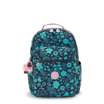 MOCHILA SEOUL PRETA ICONE VERDE