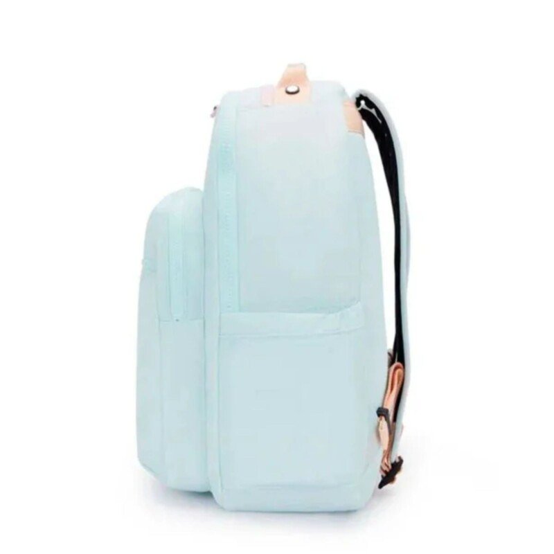 MOCHILA SEOUL VERDE PASTEL DETALHE LARANJA - Imagem 3
