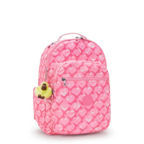 MOCHILA SEOUL ROSA CORAÇÃO