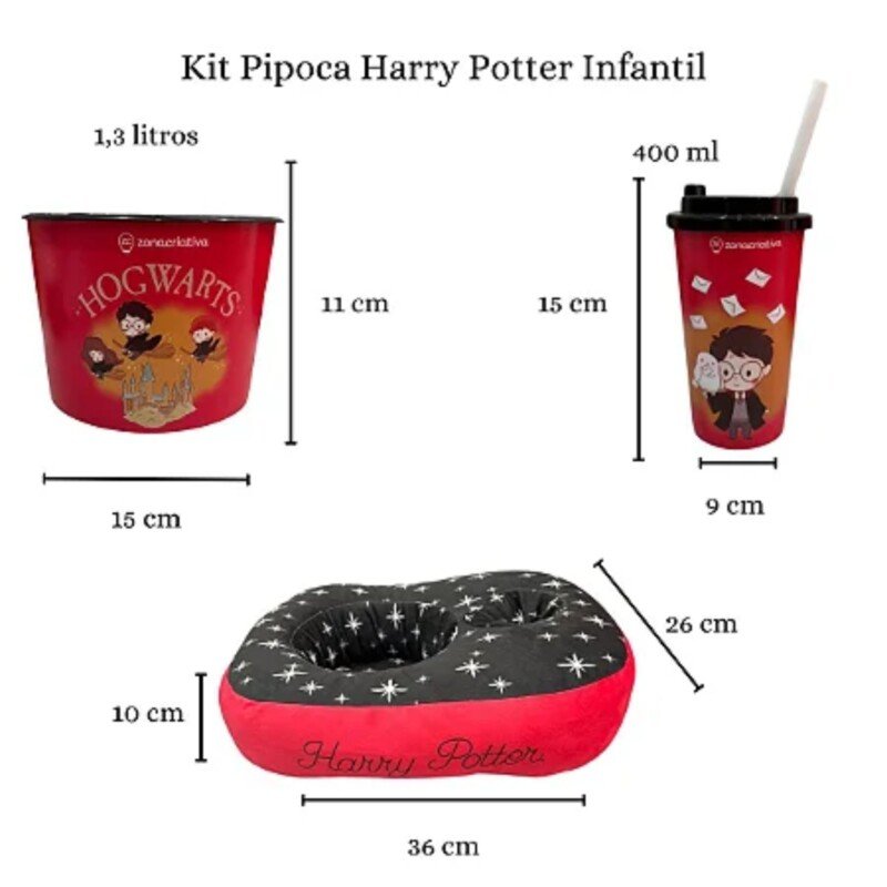 KIT ALMOFADA PIPOCA HARRY POTTER - Imagem 4