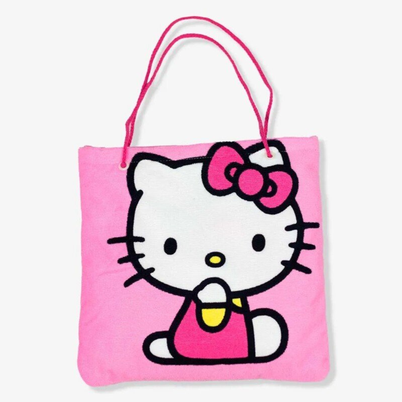 TOALHA PRAIA 2 EM 1 SACOLA HELLO KITTY