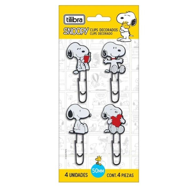CLIPS SNOOPY COM  4 UNIDADES
