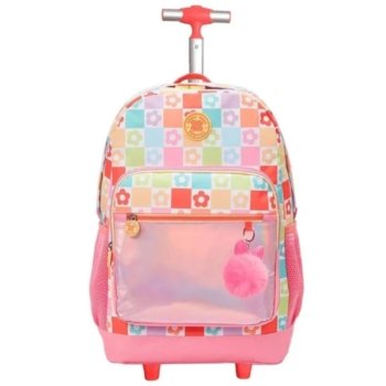 MOCHILETE XADREZ COLOR FLORES