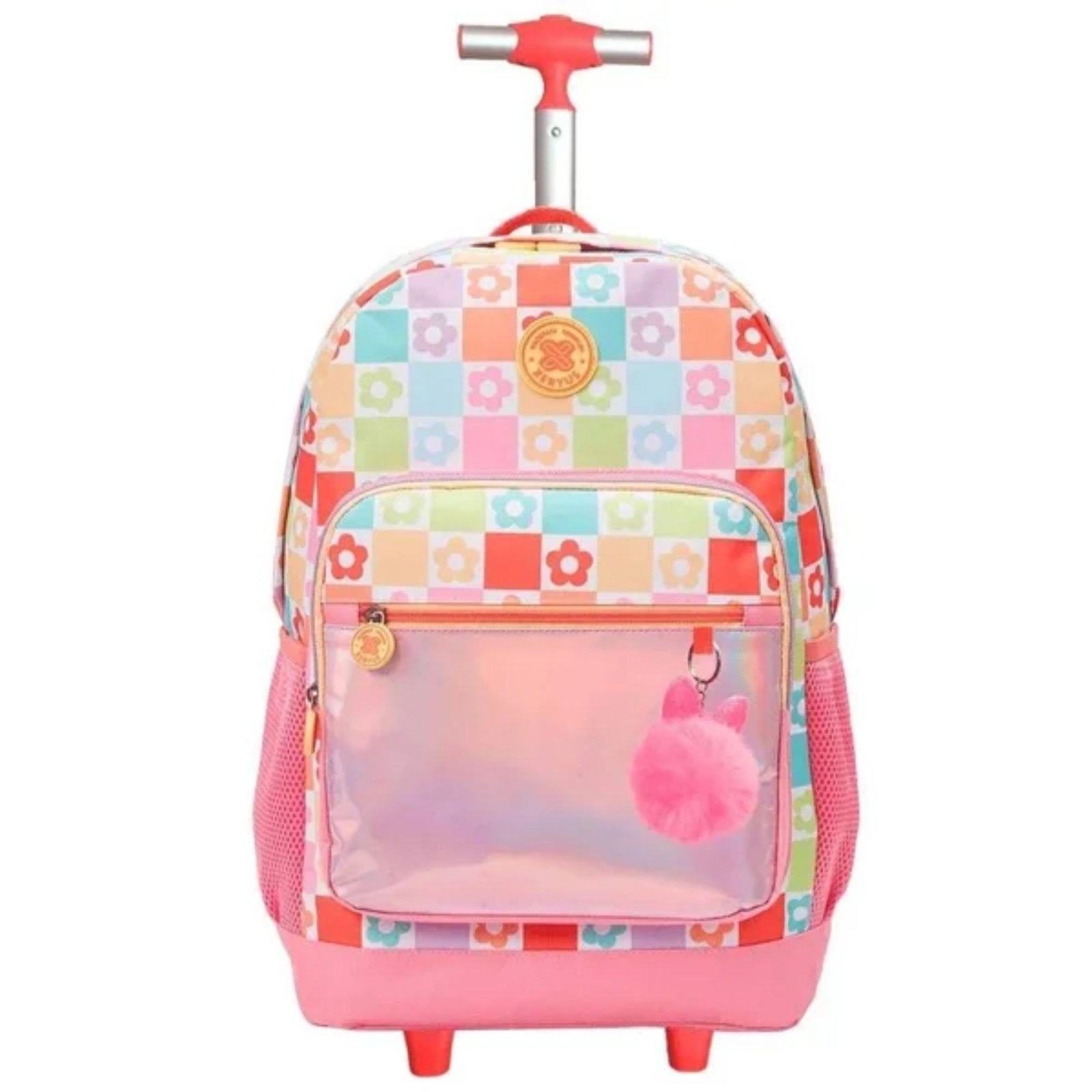 MOCHILETE XADREZ COLOR FLORES