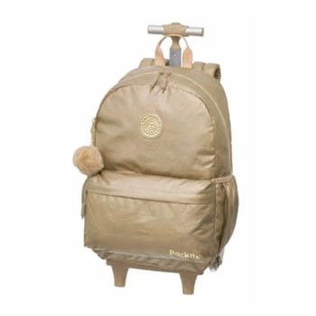 MOCHILETE COM ALÇAS METAL DOURADA