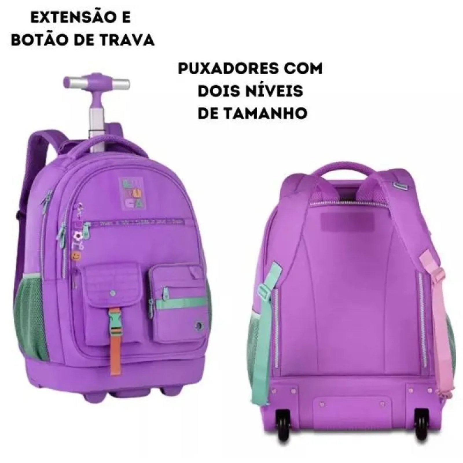 MOCHILETE LULUCA LILÁS CHAVEIRO - Imagem 3