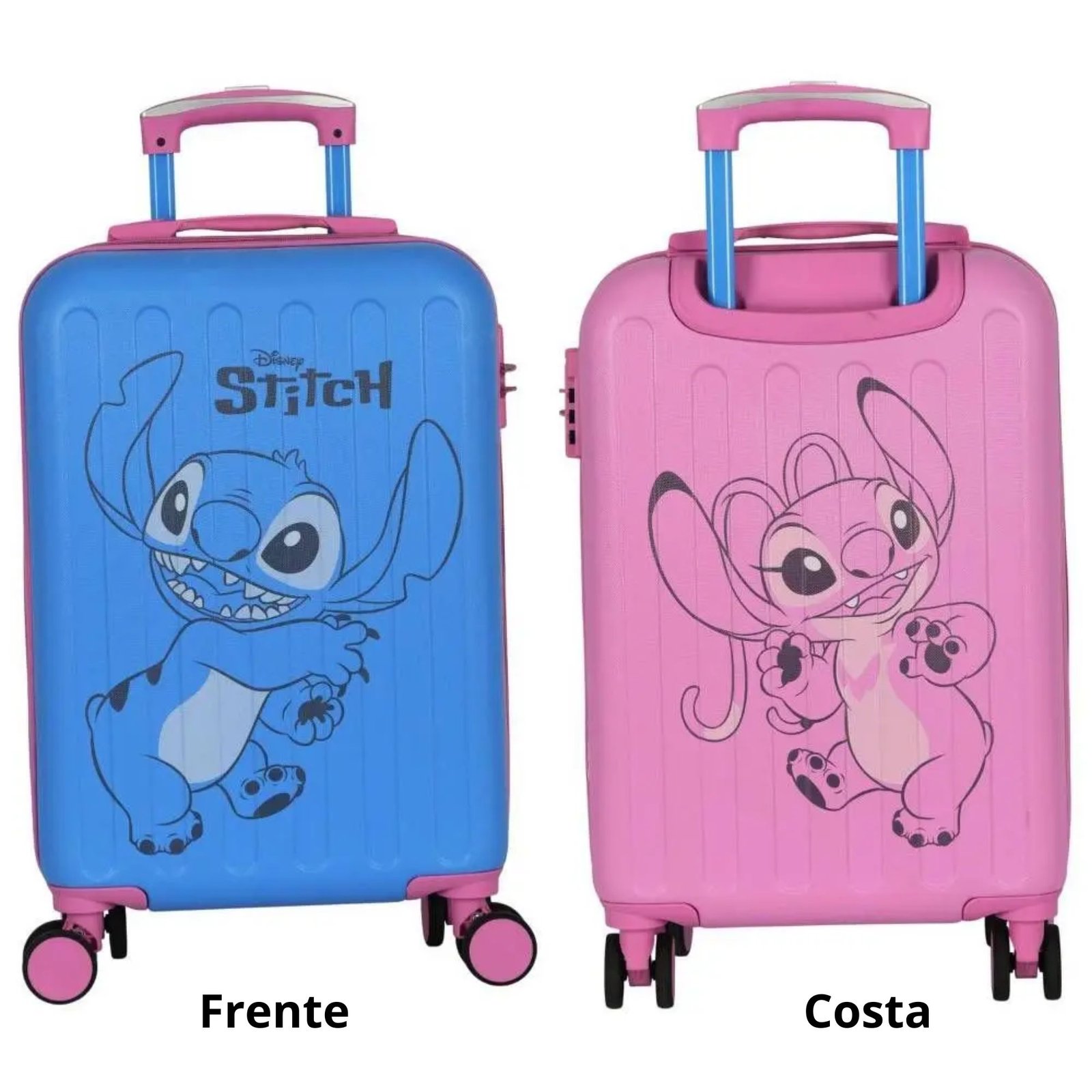 MALA INFANTIL STITCH ROSA E AZUL - Imagem 10