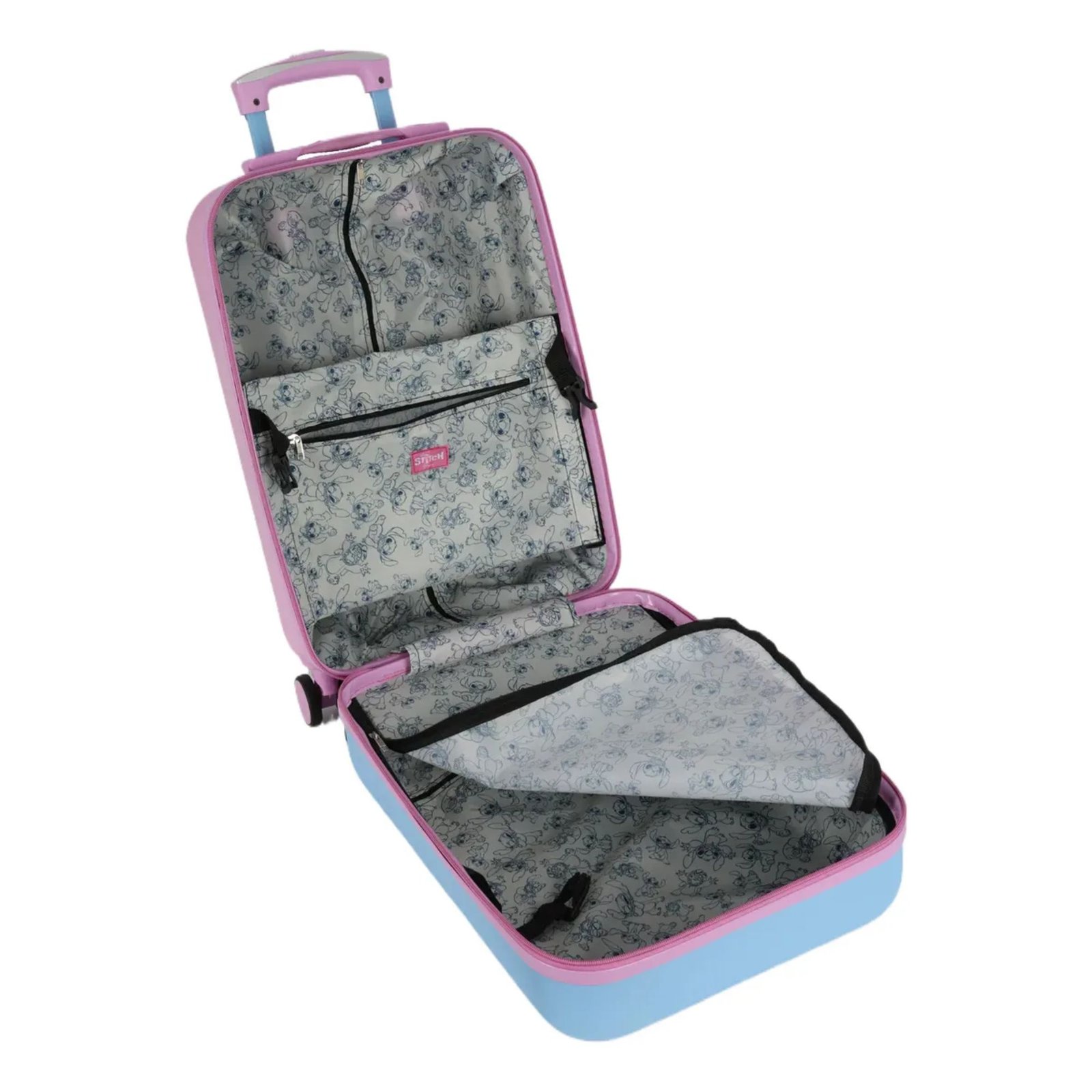 MALA INFANTIL STITCH ROSA E AZUL - Imagem 5