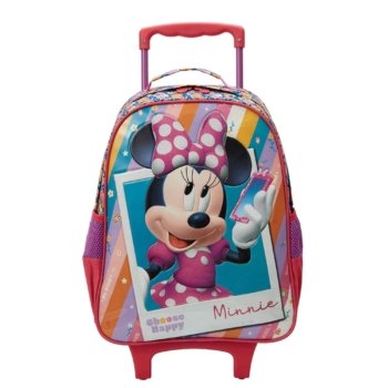 MOCHILETE 16 MINNIE LAÇO ROSA