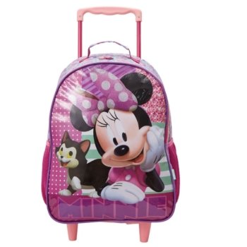 MOCHILETE  ROXA M MINNIE GATO PRETO