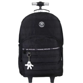 MOCHILETE MINNIE PRETA LUVA BRANCA