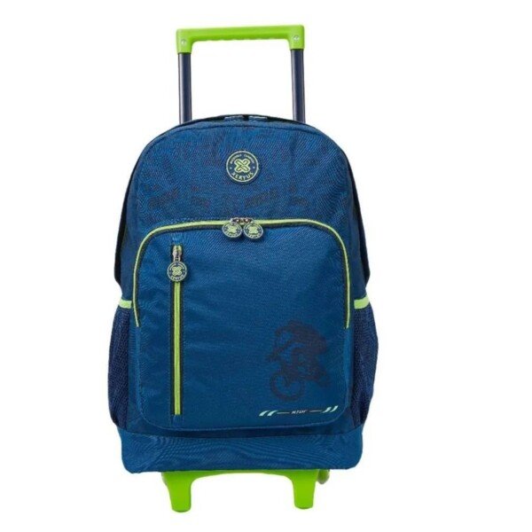 MOCHILETE BIKE AZUL DETALHE  VERDE