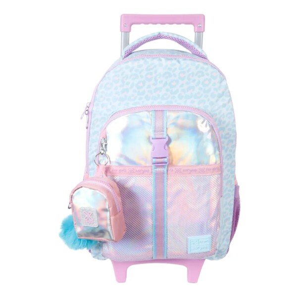 MOCHILETE ONCINHA AZUL CLARO 3 BOLSOS