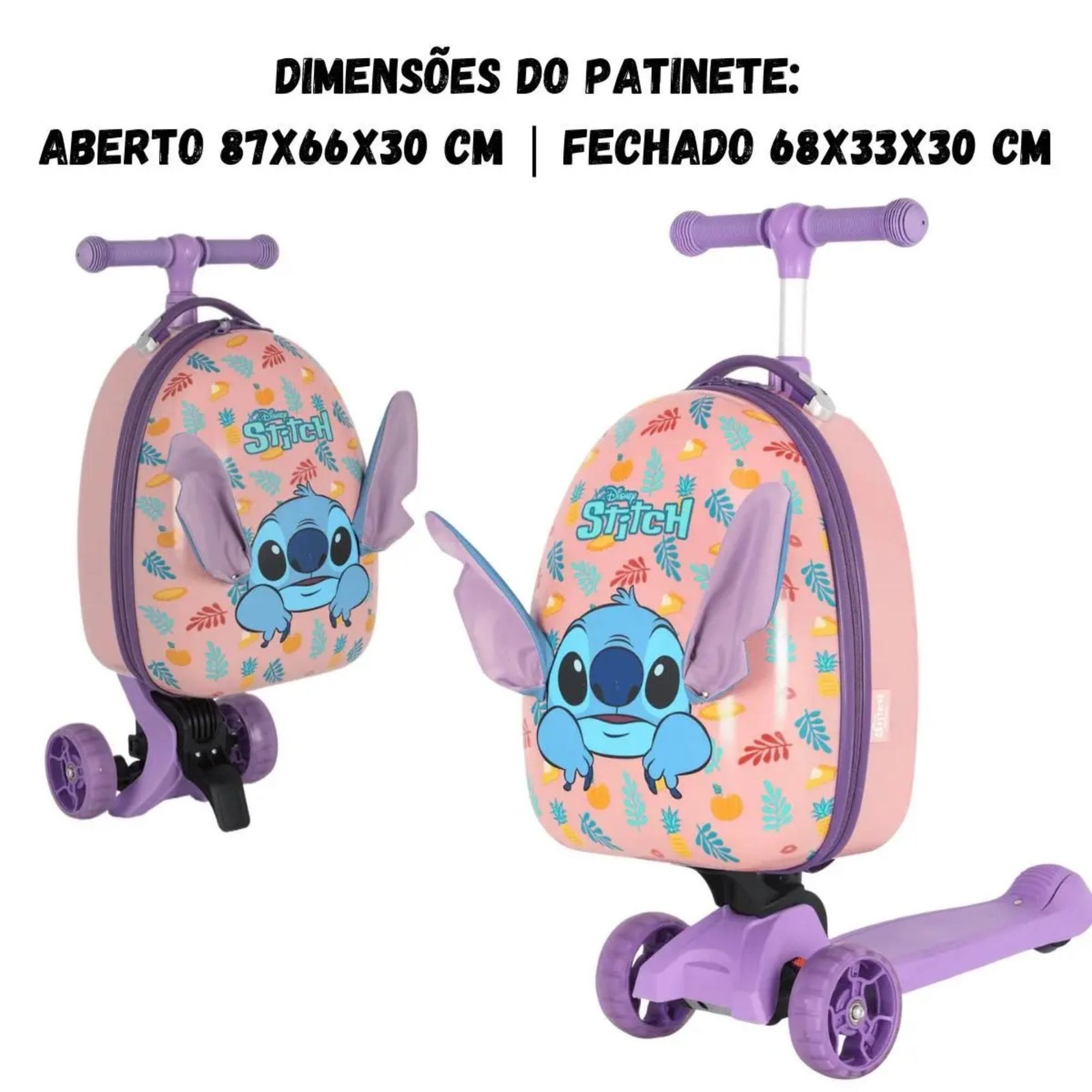MALA COM PATINETE STITCH LILÁS - Imagem 7