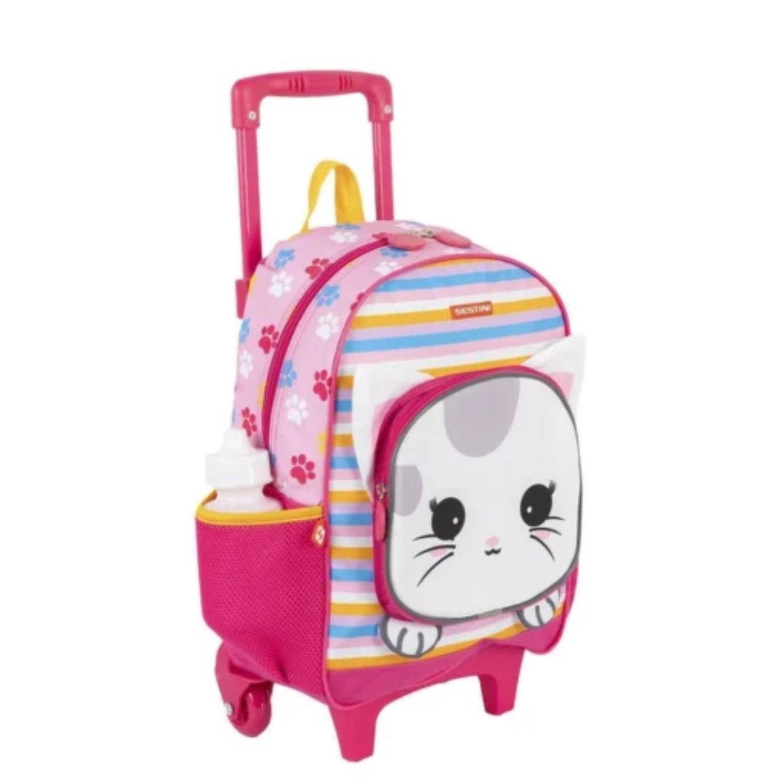 MOCHILETE P GATINHA BRANCA LISTRAS - Imagem 5