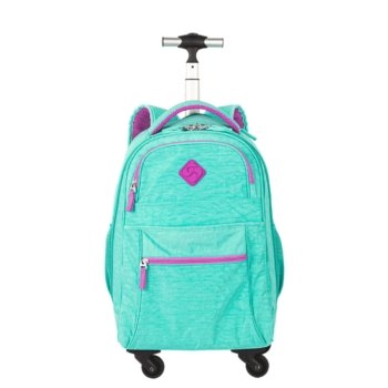 MOCHILETE ROLLING VERDE COM LILÁS