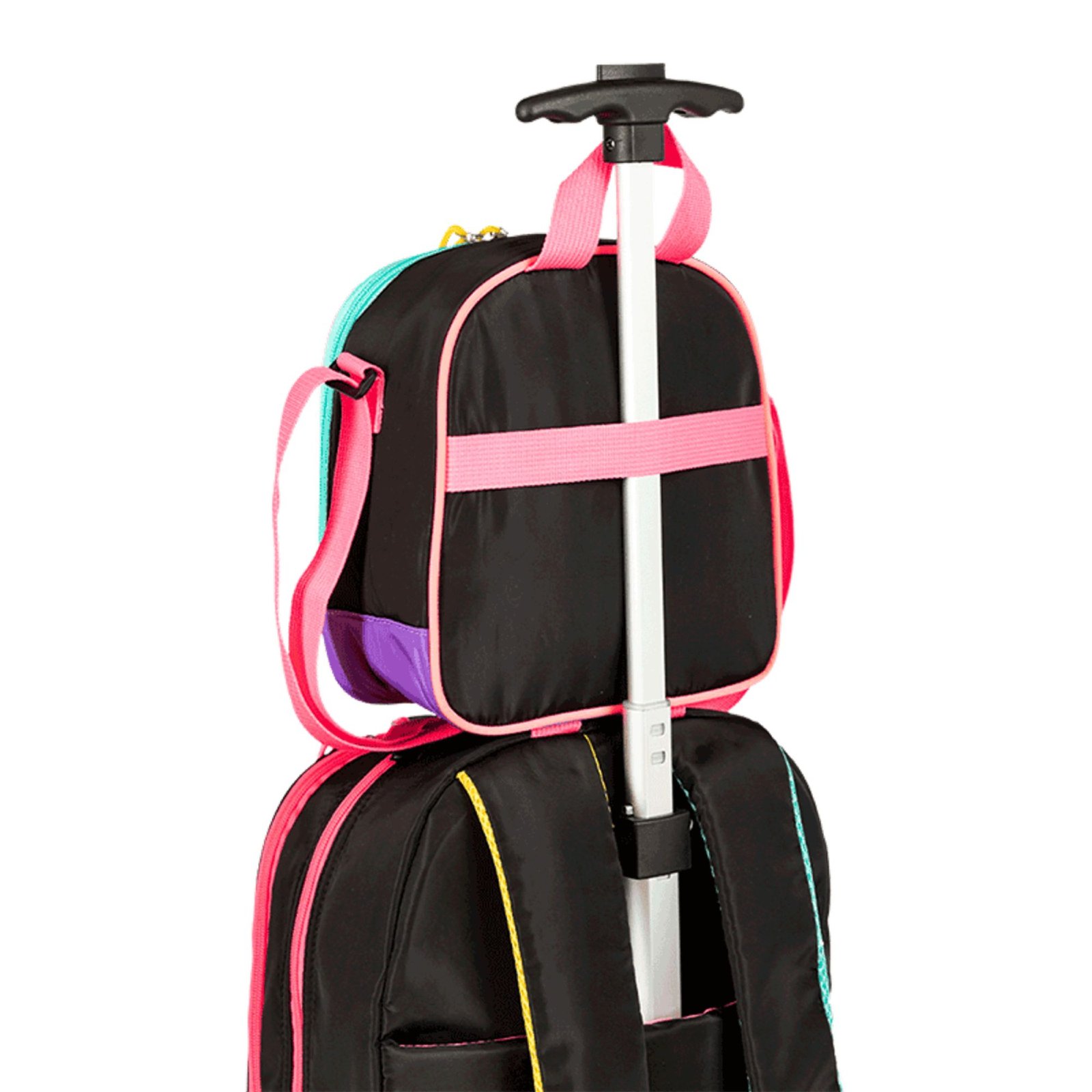 LANCHEIRA CAPRICHO CONTRASTE PRETA/ROSA - Imagem 7