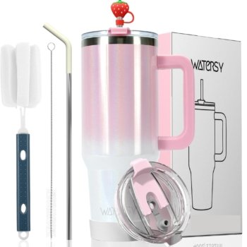 COPO ARCO IRIS 900ML-ROSA COM BRANCO