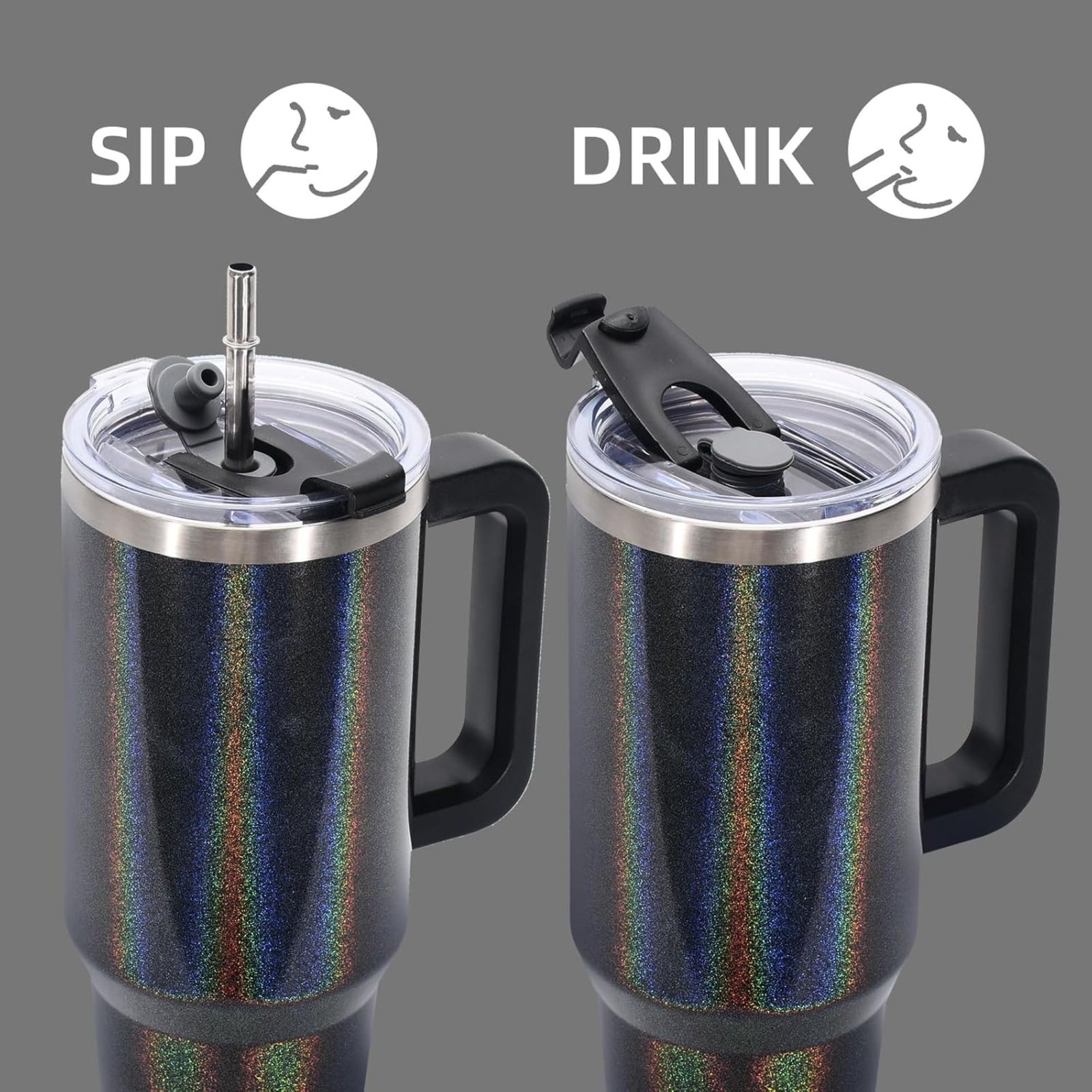 COPO ARCO IRIS 900ML-PRETO - Imagem 3