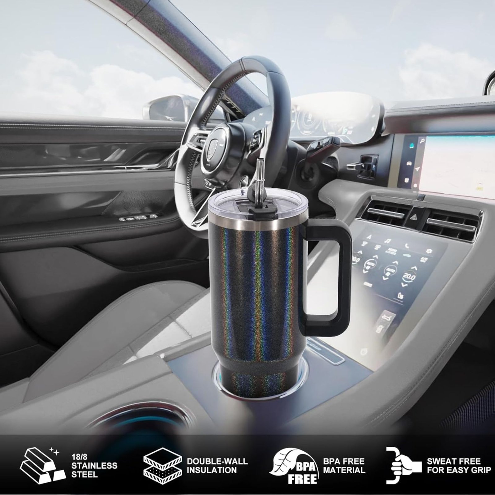 COPO ARCO IRIS 900ML-PRETO - Imagem 4