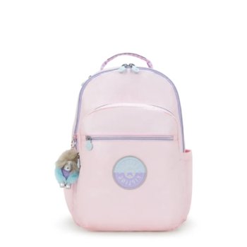 MOCHILA SEOUL ROSA PASTEL METALIZADA